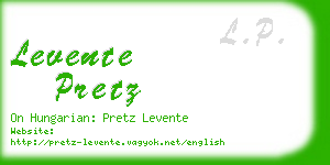 levente pretz business card